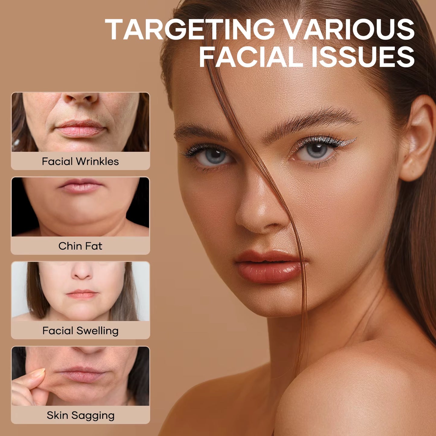 EMS Face Shaper Reduce Double Chin Electric Cheek Lift up Belt EMS Facial Lifting Massager Face Shaping Mask