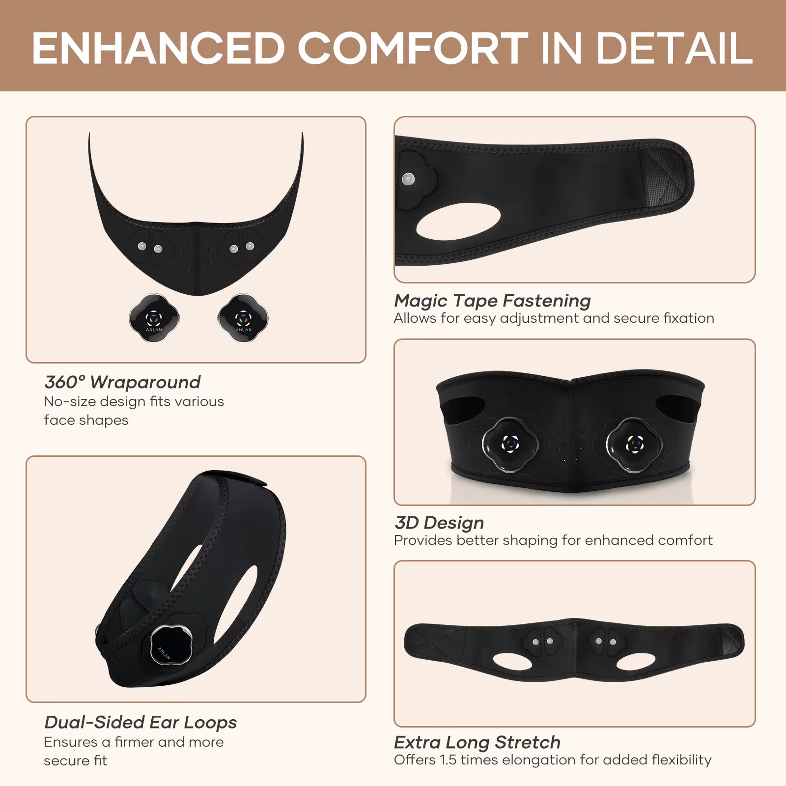 EMS Face Shaper Reduce Double Chin Electric Cheek Lift up Belt EMS Facial Lifting Massager Face Shaping Mask